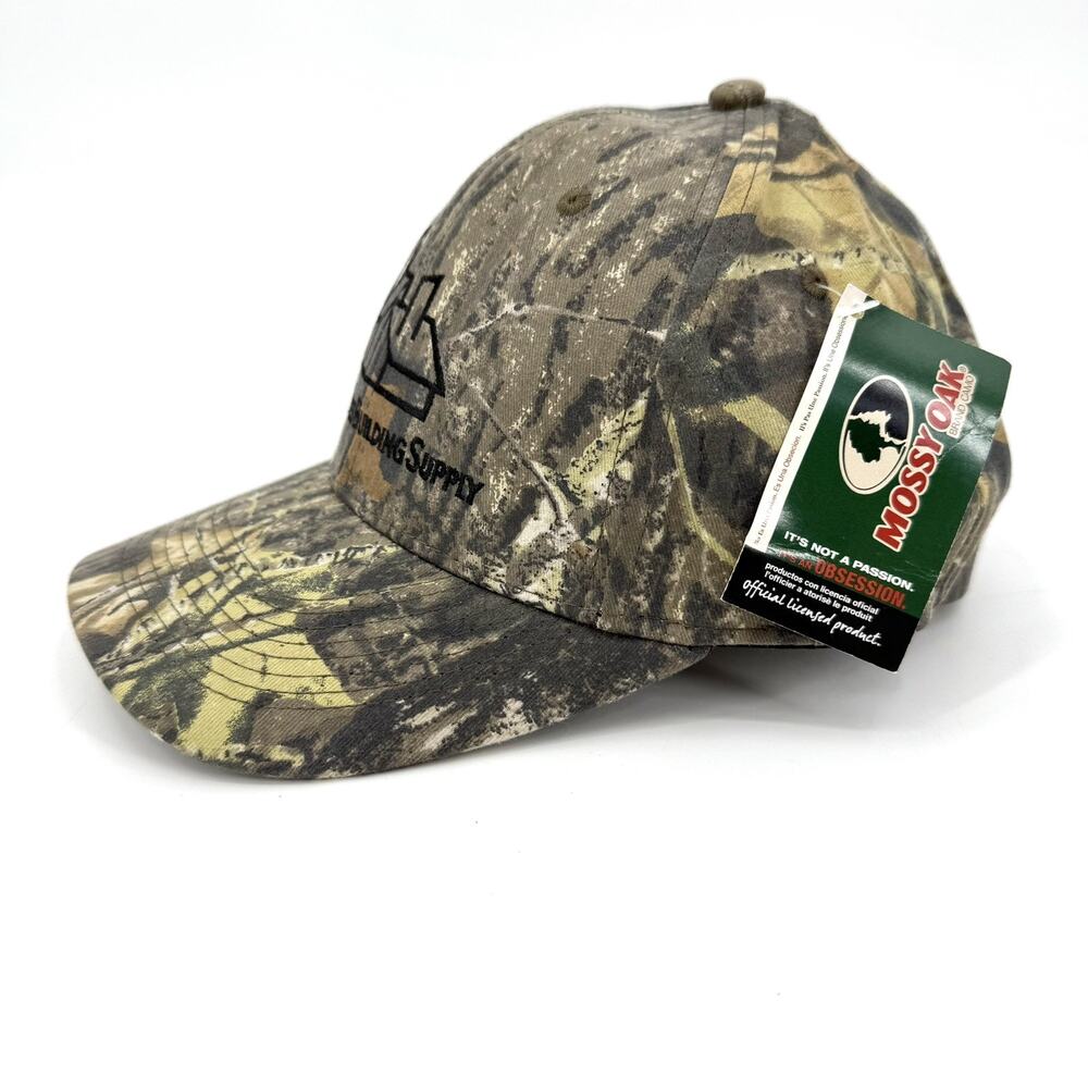 Vintage 2001 Mossy Oak NWT Camouflage Baseball Cap “Home Acres Building Supply”